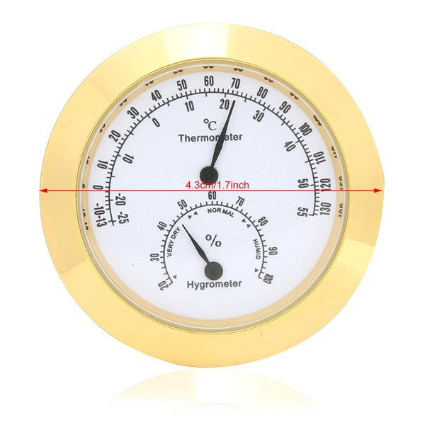 Bnineteenteam Round Thermometer Hygrometer Humidity Temperature Meter for Violin Guitar