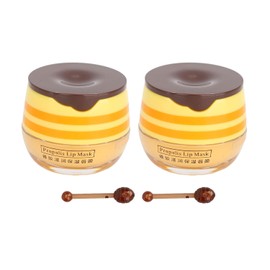 Mascarilla Para Labios, 2 Latas Mascarilla para Dormir de Labios Balsamo Labios Hidratante De Labios Propóleos Tarro de Miel Mascarilla Hidratante Reparador de Labios