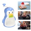 Shaved Ice Machine ABS Penguin Shape Blue Household Portable Manual
