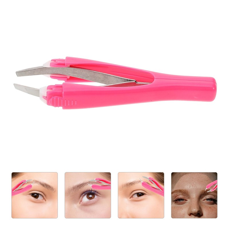 NOLITOY Brow Clip Tweezer Automatic Eyebrow Clamp Trimming Tool and