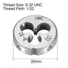 uxcell 8-32 UNC Round Die, Machine Thread Right Hand Threading