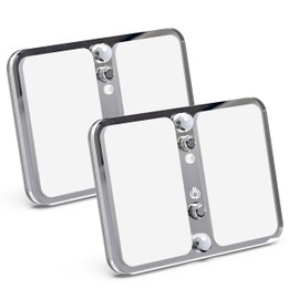 Leisure LED Single RV LED Acrylic Fixture 12-18V Dimmable Multi-Color Ceiling Light with Soft Blue Night Light for RV/Trailer/Camper/Boat 4000-4500K, 400LM (2 Pack)