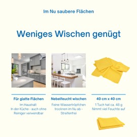 elauelue Fishscale Cleaning Cloths Pack of 5 - Fish Scale Cloths 40 x 40 cm - Wave Pattern Household Towels