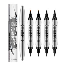 New Feeling Eyebrow Natural Smooth Brush Tip Color Retains Color Retention Crisp Vibrant Fork Double Ended 4 Prong Eyebrow Pencil, 4 Tip Eyebrow,4 Tipped Precise Brow Pen, Tiny My 4 Tip Brow,