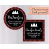 Plaid Christmas Address Stickers, Christmas Tree Return Address Labels (#439-1-WH)