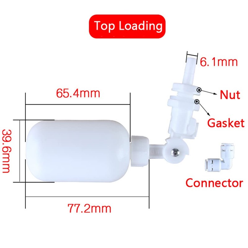 2 x Aquarium Float Valve, Float Valve, Small Float Ball