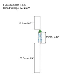 MECCANIXITY 4Pcs Metal Temperature Thermal Fuse RY84 84 °C 183.2 °F 10A 250V Cutoff Thermal Fuse for Motor Transformer Electric Industrial Home Appliance