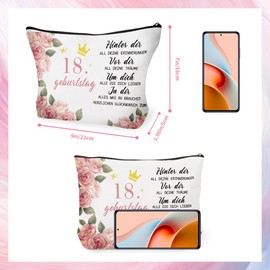Geschenke Zum 18 Geburtstag Dchen,Geschenk Zum 18 Geburtstag Mädchen,Kosmetiktasche Bag Für Achtzehnten Geburtstagsgeschenke