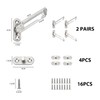 MAXQUU 2 Pairs Window Restrictors, Limiters with Screws, Silver Plastic