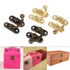 Raguso 12pcs Antique Latch Hook Hasp Jewelry Box Latch Left
