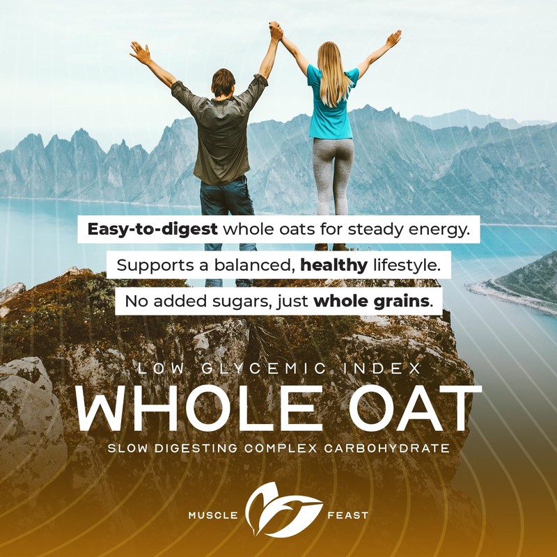 Muscle Feast Whole Oat Powder All Natural and Complex Carb