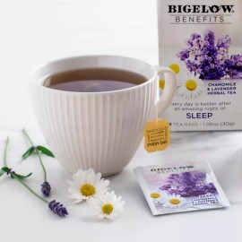 Bigelow Tea Mellow Out Chamomile Lavender Orange 18 Count Caffeine Free