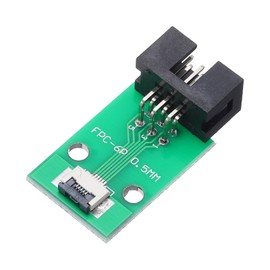 MECCANIXITY FFC FPC Connector Board 5 Pin 0.5mm Socket to 2.54mm Double Row Right Angel DC3 Male Pin Header Strip Adapter, PCB Converter Board for LCD TVs/Digital Cameras/Laptops