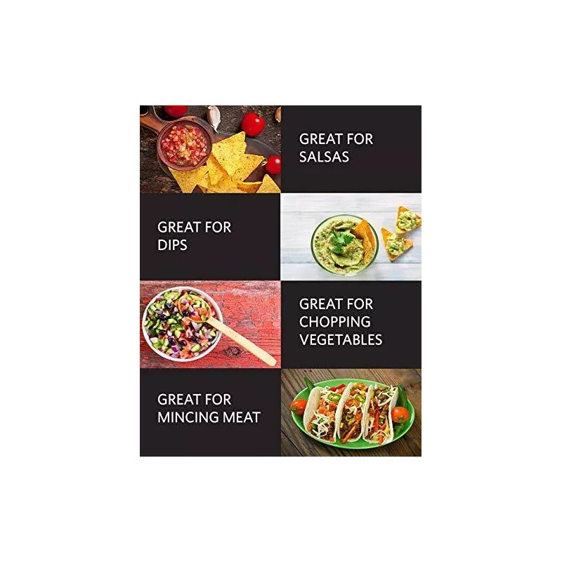 EUROSTAR 1.5 Cup One Touch Electric Mini Food Chopper (Black)