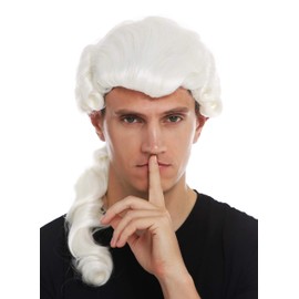 WIG ME UP - VK-31-1001 wig men man historic baroque renaissance white braid noble man