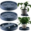 KvyusFlourish 3 Pack 12.6 Inch Resin Plant Caddy with Hidden