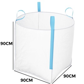 1 x New 90cm Extra Capacity FIBC Bulk Builders Bags for Aggregates Sands Tonne Ton Empty Sack 1 Pack