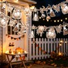 2Pcs Halloween Ghost Garland Double-Sided Autumn Hanging Decorations with Ghost