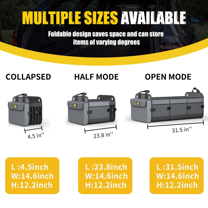 MIKKUPPA Car Trunk Organizer with Cooler - 100L Large Car