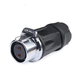 CNLINKO LP-20 2 PIN Waterproof Connector, IP68 Circular Connector, Quick Plugging Aviation Connector, PBT Plastic Shell Solder Connector, Marine Industry Connector Male Plug Inline Plug-In (2 PIN)