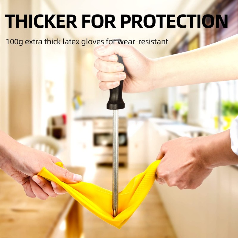 Vgo... 1 Pair Reusable Gloves for Kitchen Work, Household Cleaning