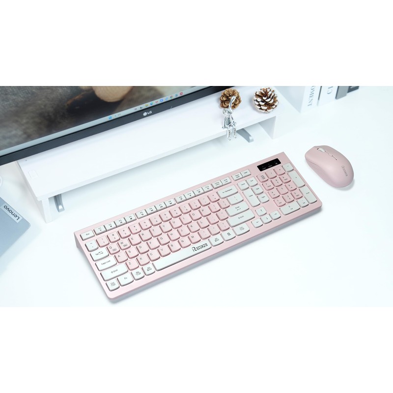 Wireless Keyboard and Mouse Combo, Reccazr 2.4G Full-Sized Keyboard and