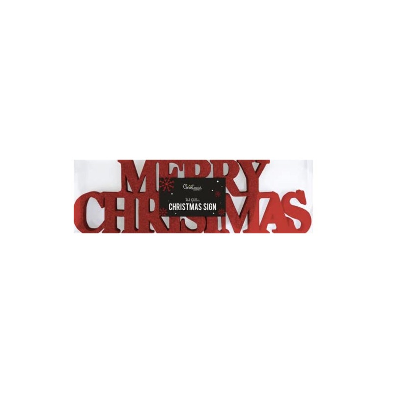 Red Merry Christmas Sign
