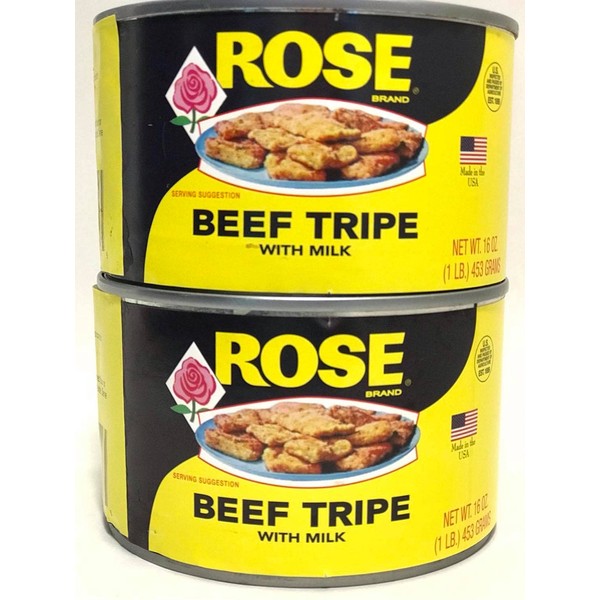 Rose Beef Tripe with Milk in a 1 Lb. Can., 2 (One Lb Cans)