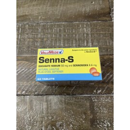 ValuMeds Value Med Senna S Natural Laxative with Stool Softener 60 Tablets