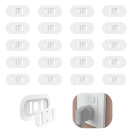 Aquafix 20 Pcs Outlet Cap Safety Plug Cover Lock Type Moisture Anti-Spill Anti-Track Receptacle Guard Baby Pet Hard Open Baby Guard for Home Nursery