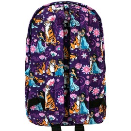 Loungefly Disney's Aladdin- Jasmine and Rajah Print Backpack Standard