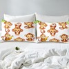 Manfei Monkey Fitted Sheet Cartoon Brown Monkey Printed Bedding Set