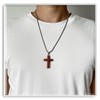 Xusamss Fashion Natural Stone Cross Pendant Necklace,24inches Box Chain