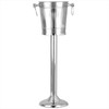 Vertical Striped Nickel Plated Majestic Wine & Ice Bucket with