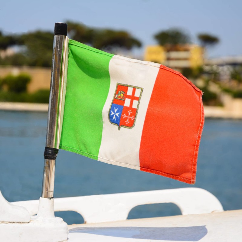 GUSTO Italian Nautical Fabric Flag with Nylon String 30 x