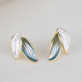 Pendientes de Mujer TREE NEST Aretes de Mujer con Follaje, Pendientes de Deforestación Follaje Elegantes y Nobles, Joyería Regalo Ideal para Mujer