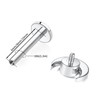 hengkaixuan 16G G23 Titanium Flatback Labret Studs, Internal Thread Lip