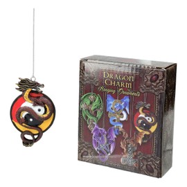 Dragon Pendant - Yin Yang with Dragon Symbol 9cm - Spiritual Fantasy Decoration by Anne Stokes
