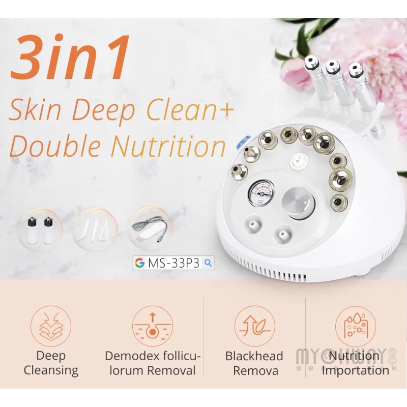 Skin Scrubber Vacuum Face Peeling 2 in 1 Dermabrasion Microdermabrasion