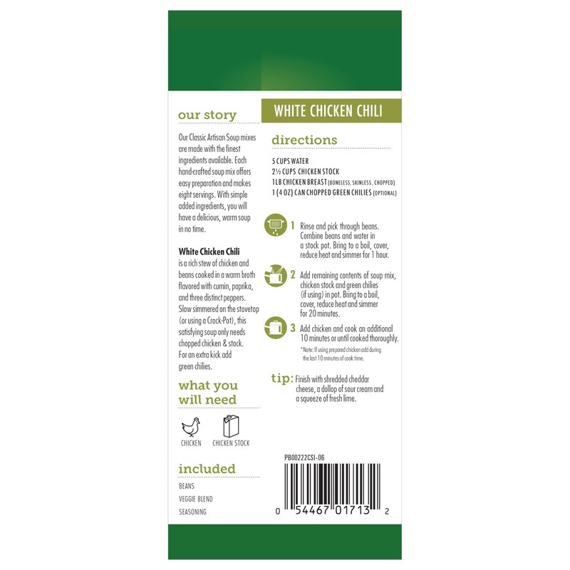 Canterbury Naturals Artisan Soup Mix, White Chicken Chili, 10.4 OZ