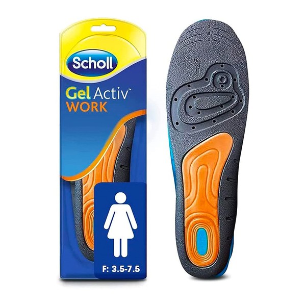 Scholl Women’S Gel Activ Work Insoles UK Size 3.5-7.5