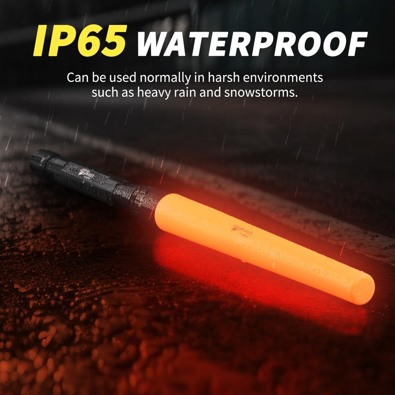 ULTRAFIRE 18 Inch Signal Traffic Wand Safty Flashlight with Holster,