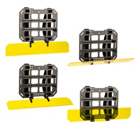 ABS Rigid Molle Panel Organizer with Adjustable Night Driving Glasses Anti-Glare for Vehicle Seat Headrest OR Visor EDC Holster Tool Tactical Gadget Pouch Holder Safe Driving Universal Car SUV Truck