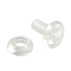 KLEBESHOP24 Plastic Eyelets with Hole Filling Height 9 mm Pack of 50