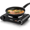 Cusimax Hot Plate,1500W Hot Plate Electric with 7.4″Cast Iron Countertop