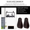 FERCAISH Pack of 8 PU Leather Wall Hooks, Durable, Space-saving,