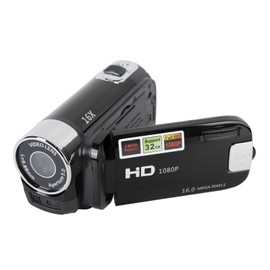 HD Video Camera 4K 48MP Vlogging Camera 16x Digital Zoom 4K DV Camera Camera, 2.7in TFT Rotatable Screen, 48MP, Built in Speakers (Black)