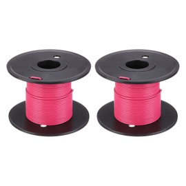 sourcing map 18AWG Wire 18 Gauge Stranded Wire PVC Hookup Wire, UL1007 Tinned Copper Wire 10m/33ft Red With Spool for Internal Connecting Wire