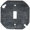 Hubbell 729 Raco Flat Octagon Cover with Toggle Switch, 4"