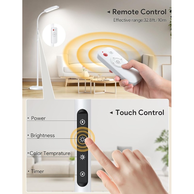 MediAcous Light Lamp 10000 Lux, Sun Light Lamp UV-Free with